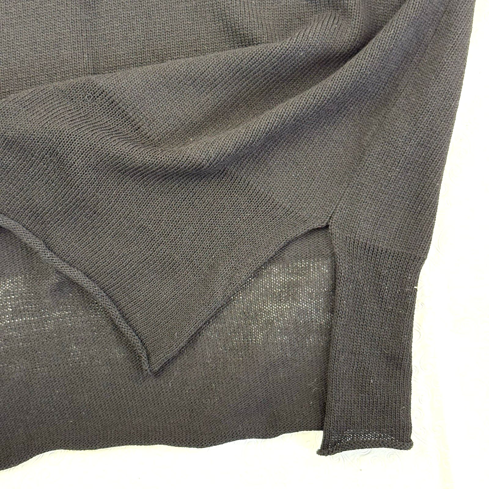 John Patrick Geoda Design Tunic Sweater Women M/L Black Italian Yarn Usa Vintage — image 5 of 8